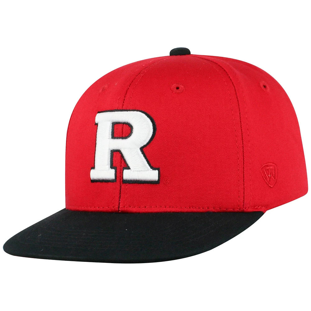 Youth Top of the World Scarlet Rutgers Scarlet Knights Victory Maverick Snapback Hat