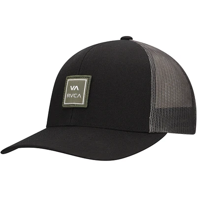 Casquette réglable RVCA VA Station Trucker noir/marron pour hommes