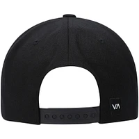 Men's RVCA Black Commonwealth Adjustable Snapback Hat