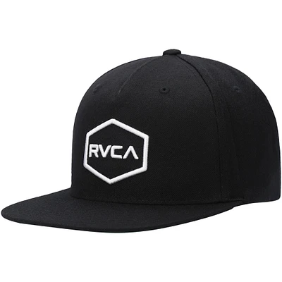 Casquette Snapback réglable RVCA Commonwealth noir pour homme