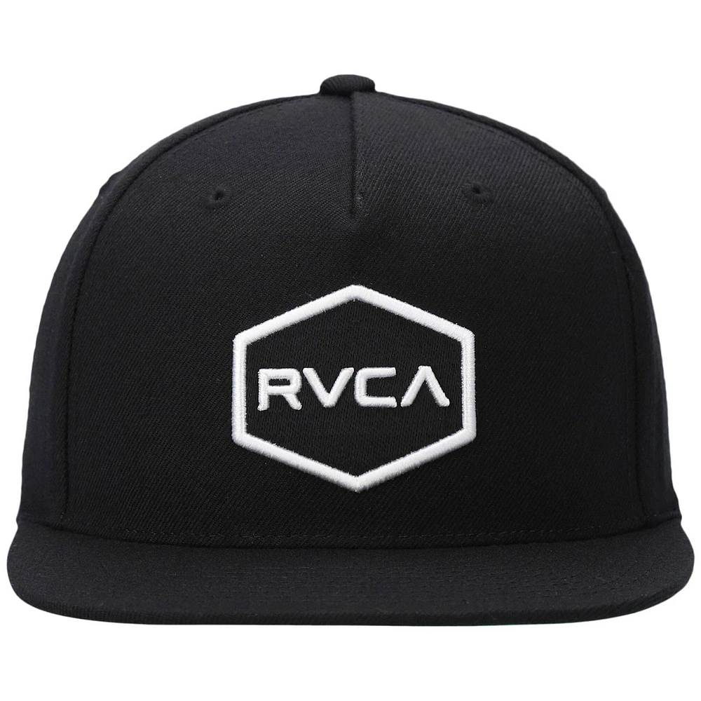 Casquette Snapback du Commonwealth noir RVCA pour hommes - Chapeau