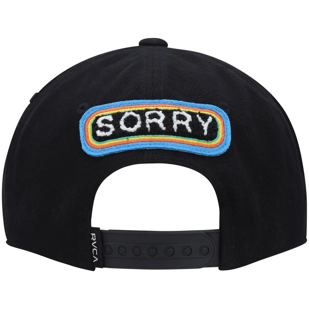 Casquette RVCA Evan Mock Sorry Snapback pour homme noire