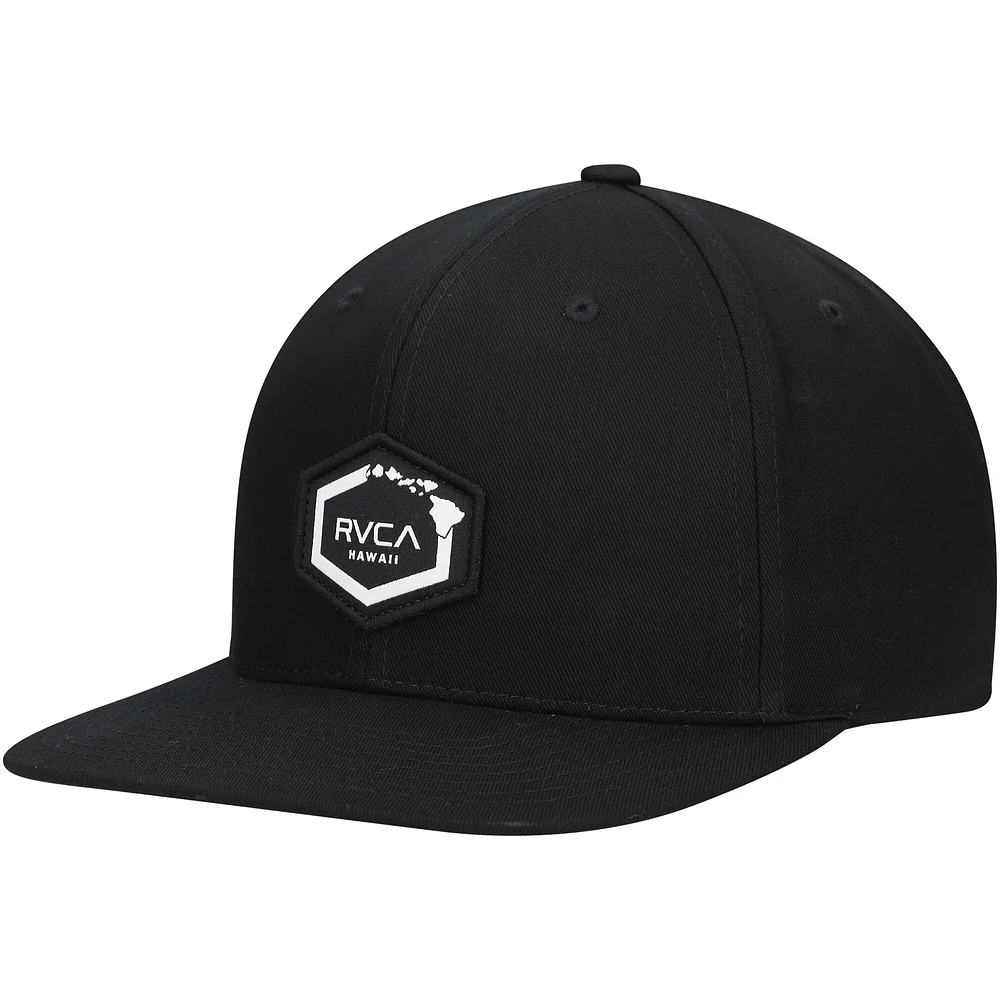 Casquette RVCA Black Island Hex Snapback pour hommes