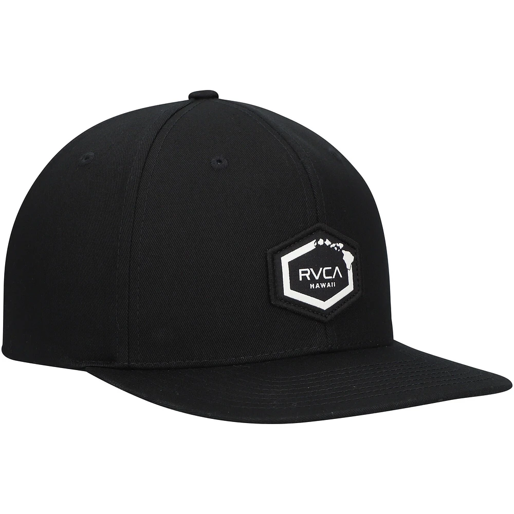 Casquette RVCA Black Island Hex Snapback pour hommes