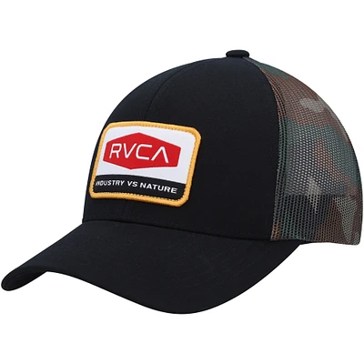 Casquette Snapback Mission Trucker noire RVCA pour hommes