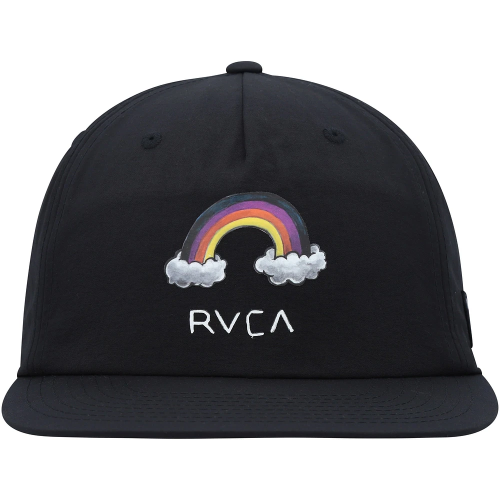 Men's RVCA Black Rainbow Connection Snapback Hat