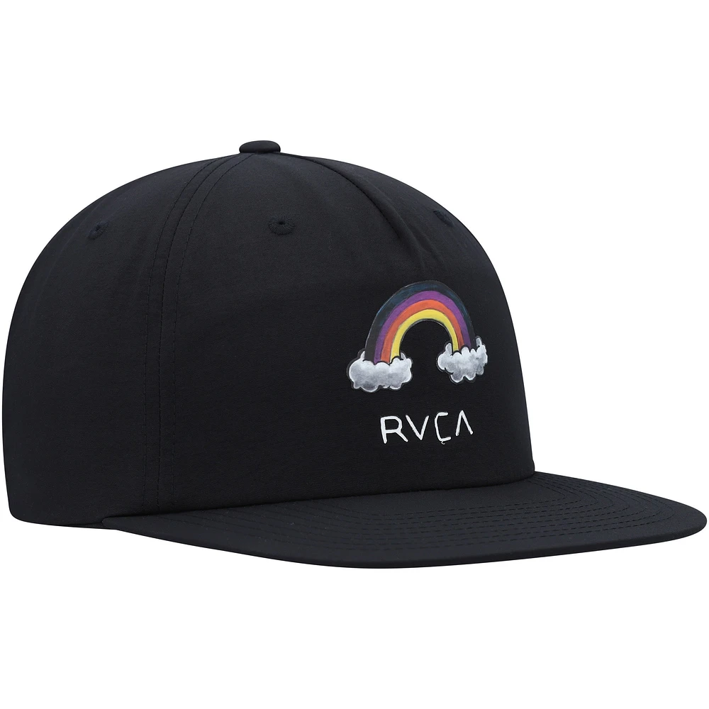 Men's RVCA Black Rainbow Connection Snapback Hat