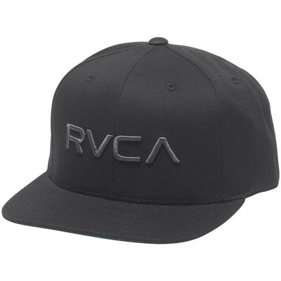 Men's RVCA Black Twill II Snapback - Hat