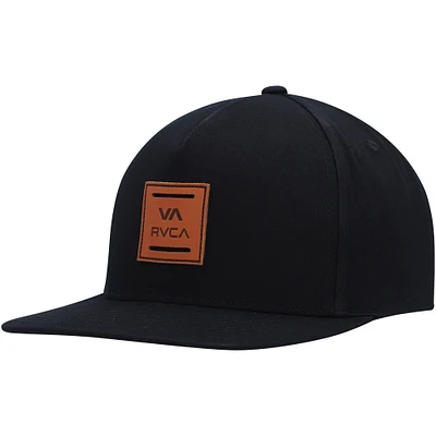 Casquette RVCA noire VA All The Way Snapback pour hommes