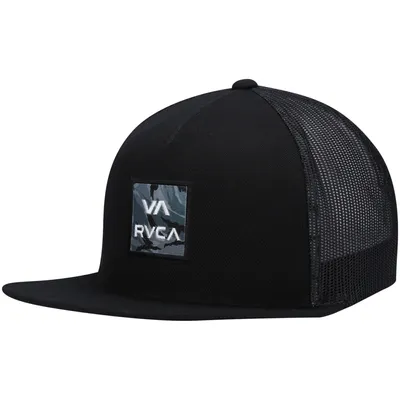RVCA VA ATW Print Trucker Snapback Hat - Black