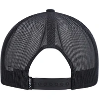 Casquette Snapback de camionneur imprimée RVCA noire avec mot-symbole VA ATW pour hommes