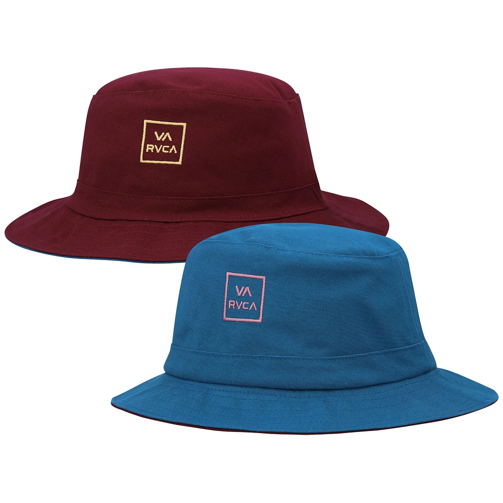 Men's RVCA Blue/Maroon Reversible Bucket Hat