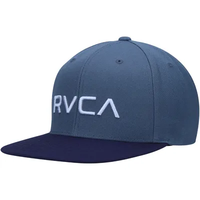 RVCA Twill II Snapback Hat - Blue/Navy