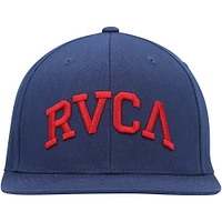 Men's RVCA Blue Arched Snapback Hat