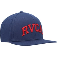 Men's RVCA Blue Arched Snapback Hat