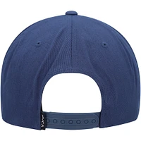 Men's RVCA Blue Arched Snapback Hat