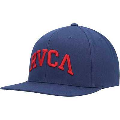 Men's RVCA Blue Arched Snapback Hat