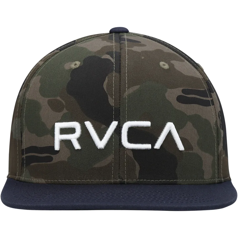 Men's RVCA Camo/Navy Twill II Snapback Hat