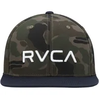 Casquette Snapback RVCA Camo/Navy Twill II pour homme