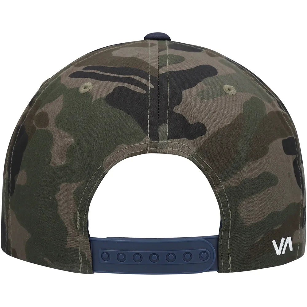 Casquette Snapback RVCA Camo/Navy Twill II pour homme