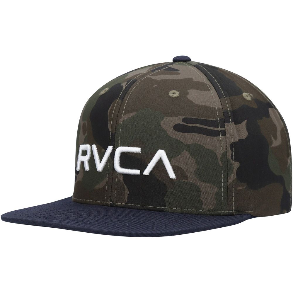 Men's RVCA Camo/Navy Twill II - Snapback Hat