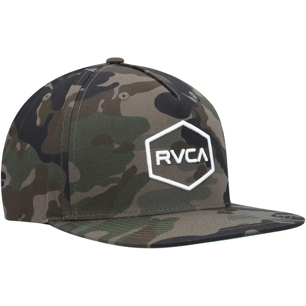 Casquette Snapback réglable RVCA Camo Commonwealth pour hommes