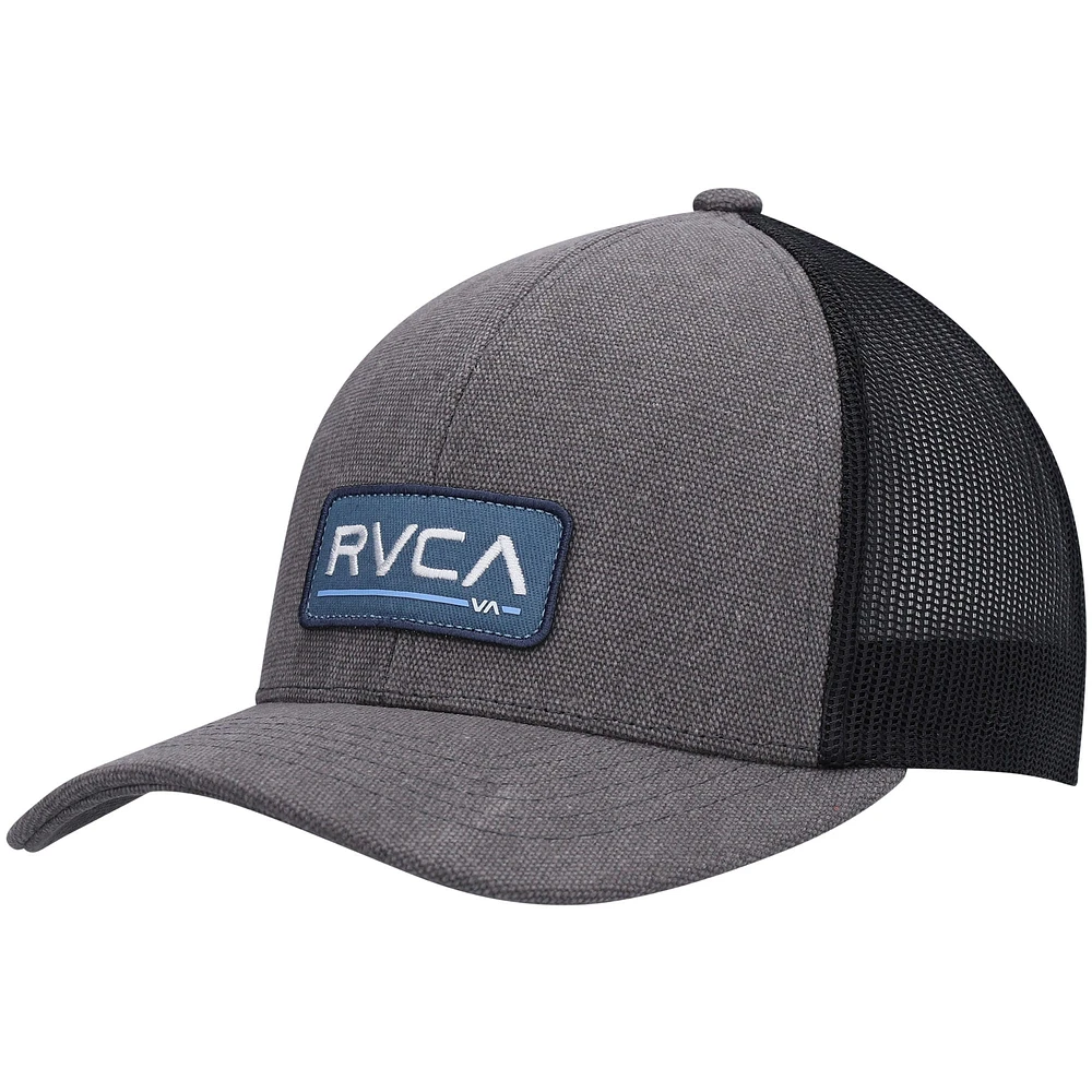 Men's RVCA Charcoal CHG Ticket III Trucker Snapback Hat