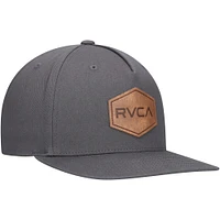 Men's RVCA Charcoal Commonwealth DLX Snapback Hat