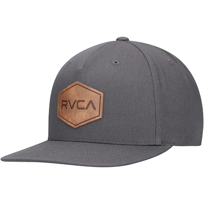 Men's RVCA Charcoal Commonwealth DLX Snapback Hat