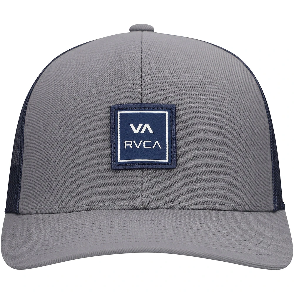 Men's RVCA Graphite/Navy VA Station Trucker Adjustable Hat