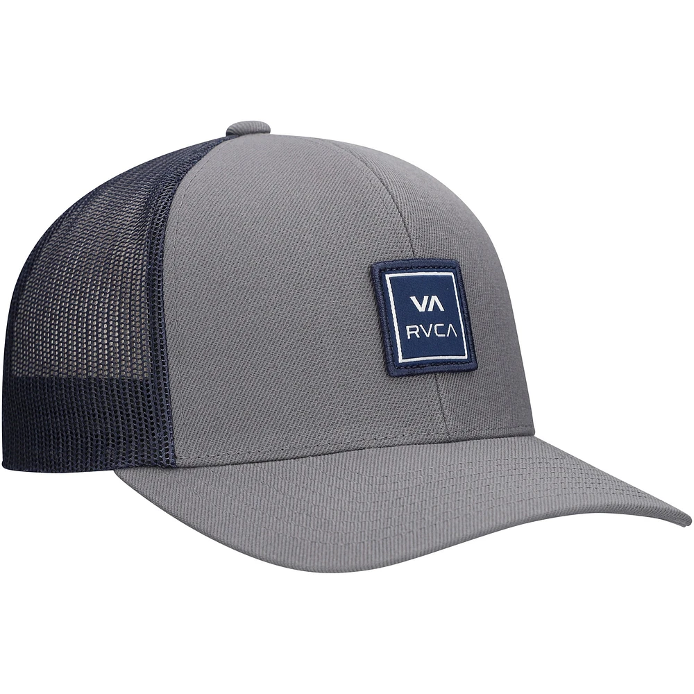 Men's RVCA Graphite/Navy VA Station Trucker Adjustable Hat