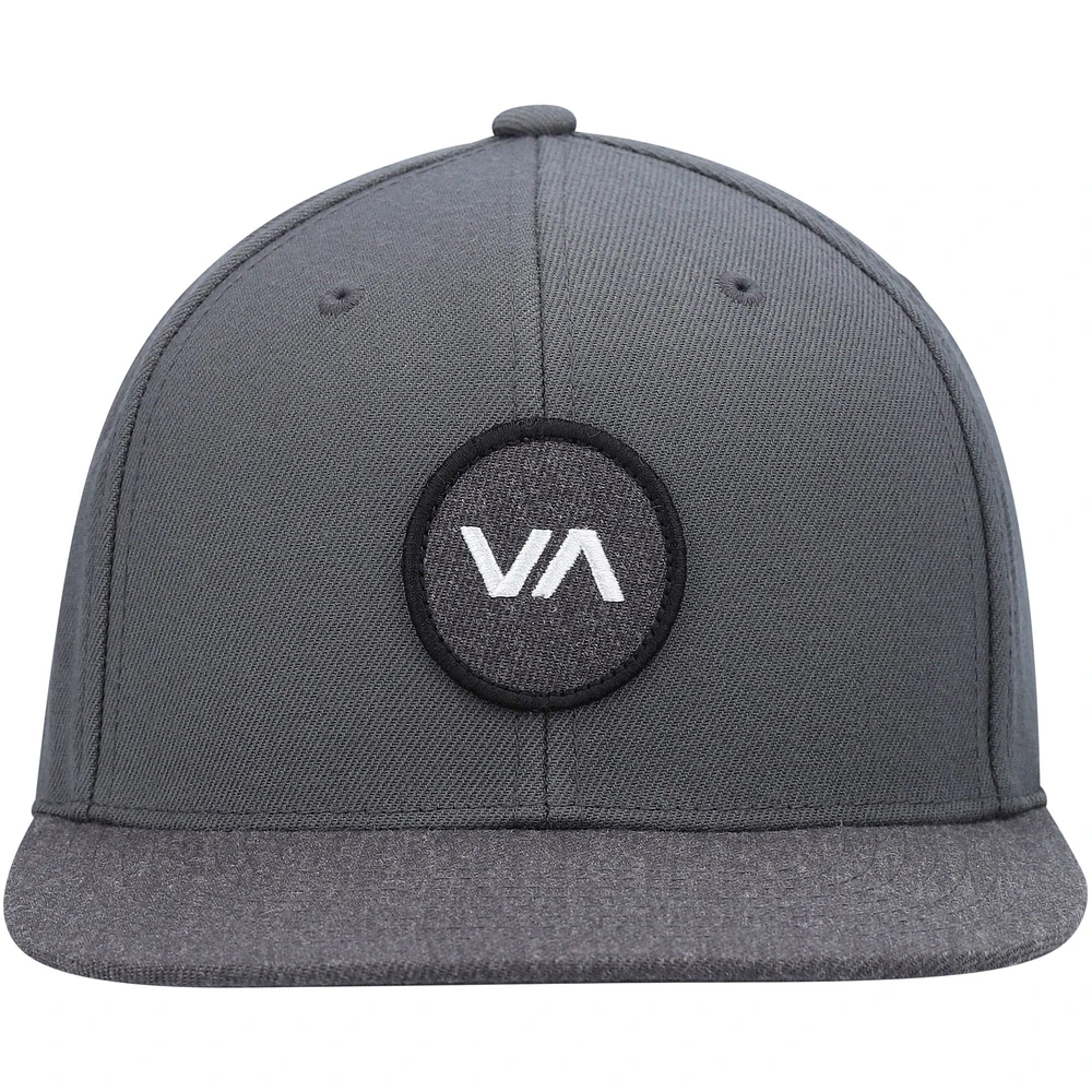 Casquette Snapback réglable RVCA Graphite VA Patch pour homme