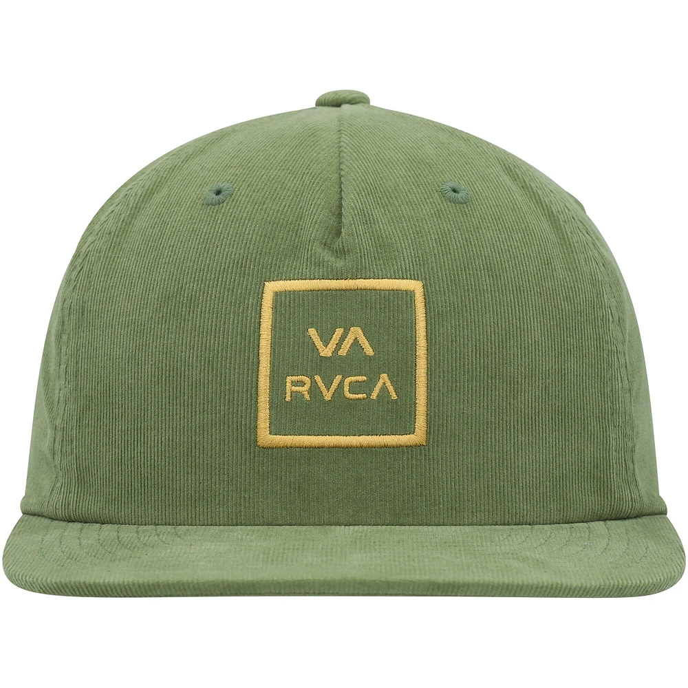 Casquette RVCA Freeman Snapback verte pour hommes