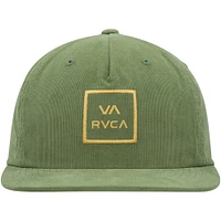Casquette RVCA Freeman Snapback verte pour hommes
