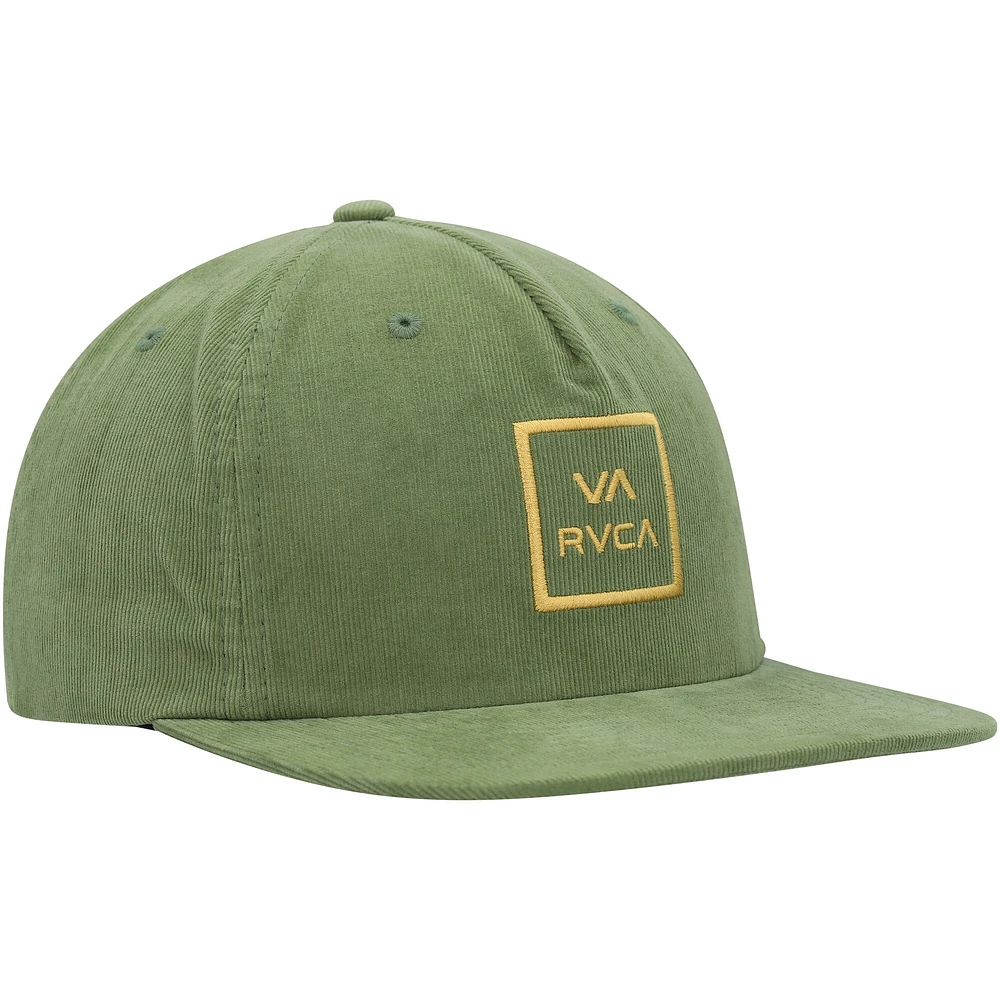 Casquette RVCA Freeman Snapback verte pour hommes