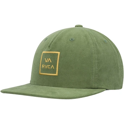 Casquette RVCA Freeman Snapback verte pour hommes