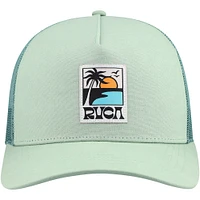 Men's RVCA Green Palm Set Trucker Snapback Hat