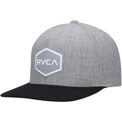 RVCA Commonwealth Snapback Hat - Heather Gray/Black