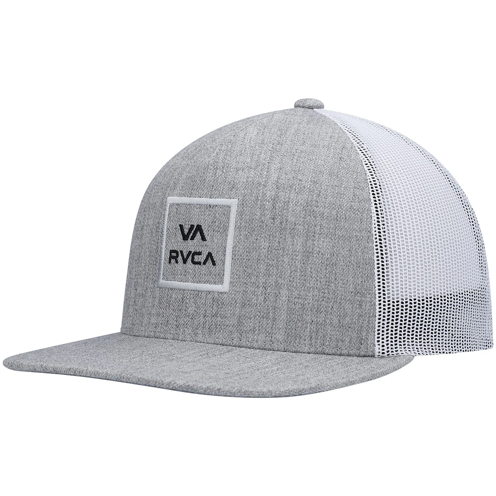 Men's RVCA Heathered Gray All the Way Trucker Snapback Hat