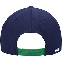 Casquette RVCA Navy/Green Logo Twill II Snapback pour homme