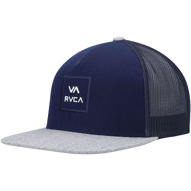 All The Way X RVCA Navy/Heathered Grey pour hommes - Casquette Snapback