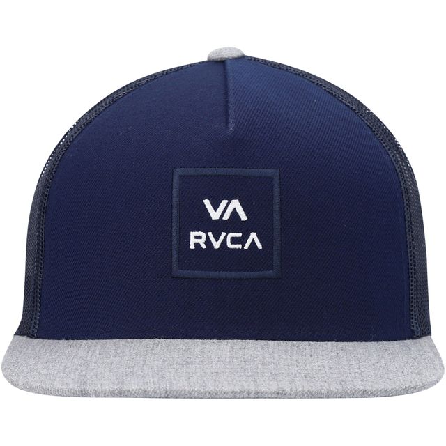 All The Way X RVCA Navy/Heathered Grey pour hommes - Casquette Snapback