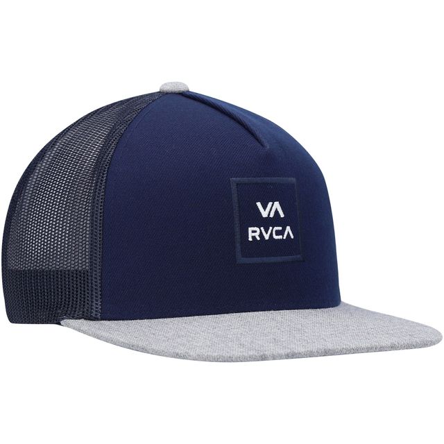 All The Way X RVCA Navy/Heathered Grey pour hommes - Casquette Snapback