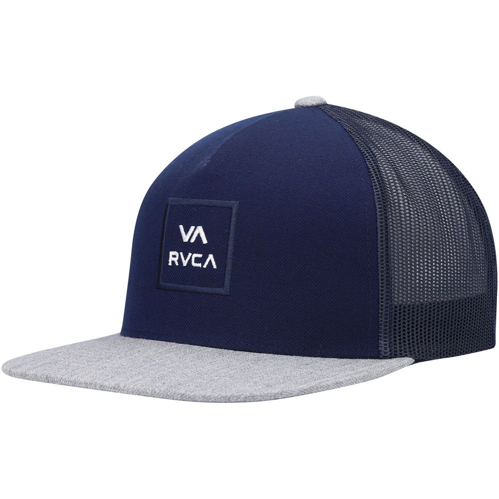 Men's RVCA Navy/Heathered Gray All The Way X - Snapback Hat