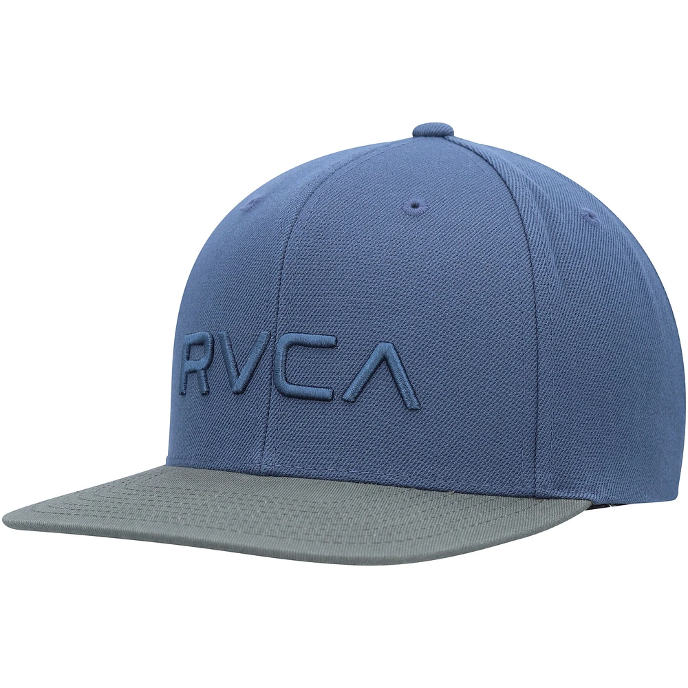 Casquette Snapback RVCA en sergé II marine/olive pour hommes