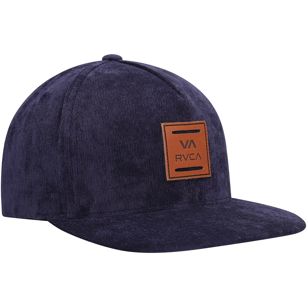 Casquette RVCA All The Way Snapback bleu marine pour hommes