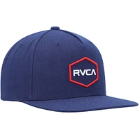 Men's RVCA Navy Commonwealth Snapback Hat