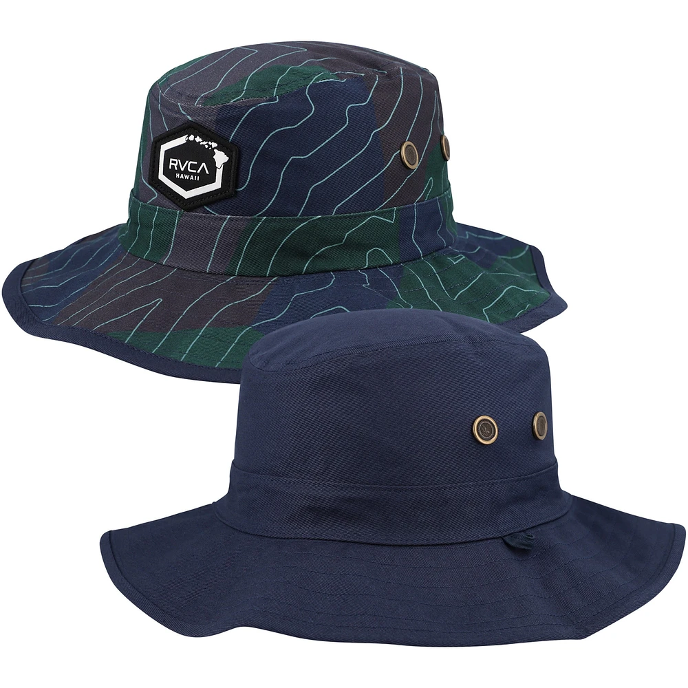 Chapeau Boonie inversé RVCA Navy Island Hex pour hommes