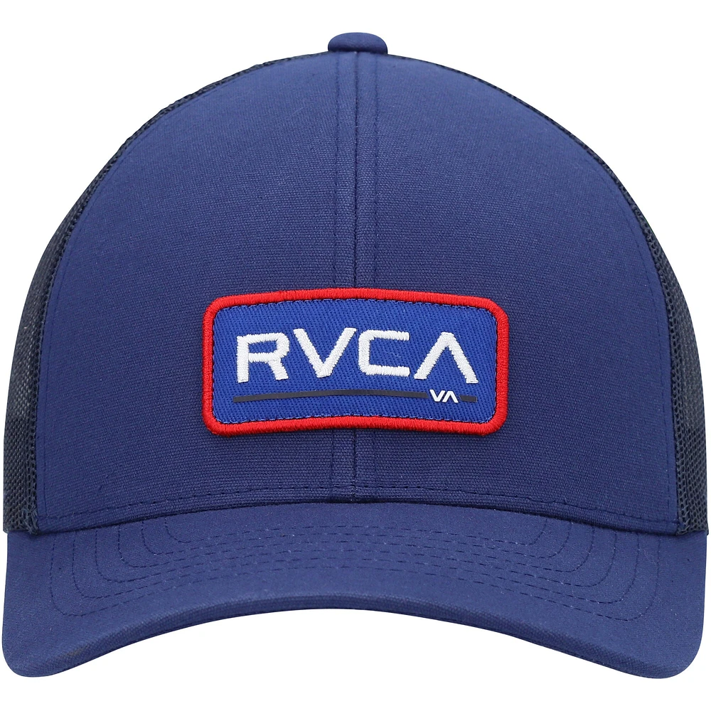 Casquette RVCA Navy Logo Ticket Trucker III Snapback pour homme