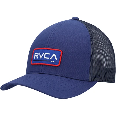 Men's RVCA Navy Logo Ticket Trucker III Snapback Hat